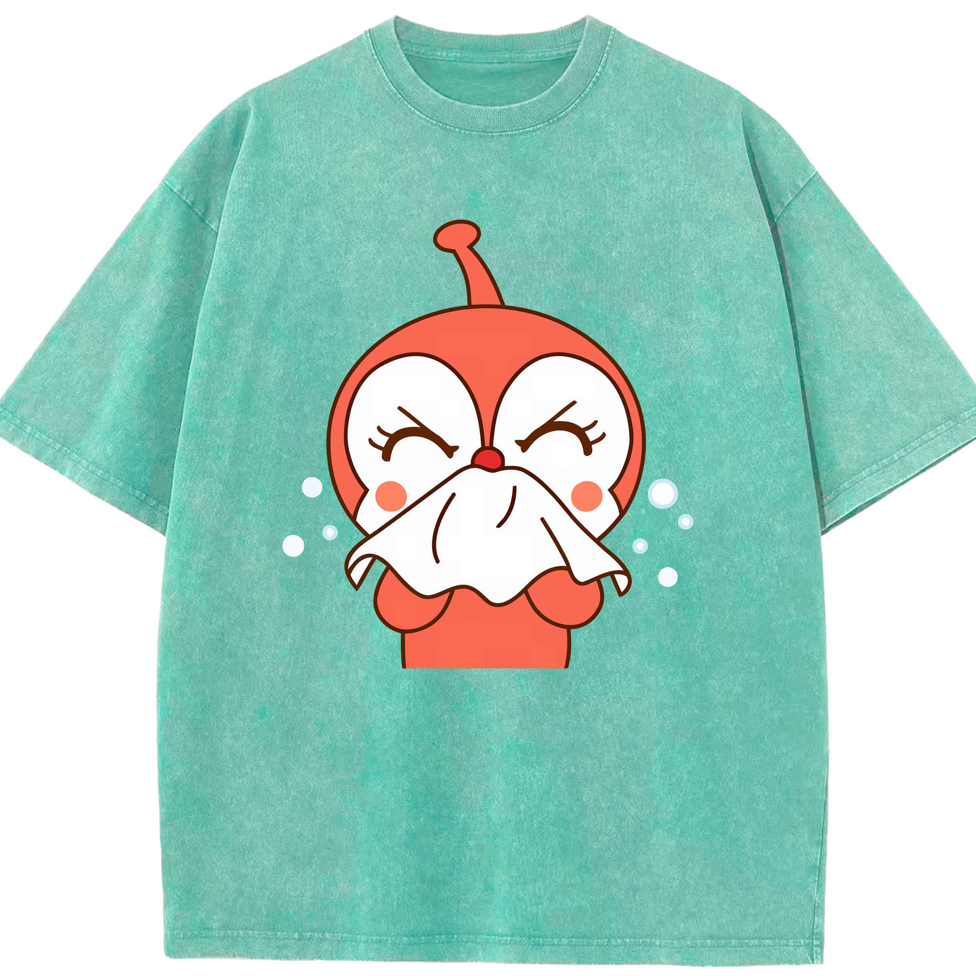 （画像用） アンパンマン Anpanman 綿100% ヴィンテージ風 半袖Tシャツ（フロントプリント）
